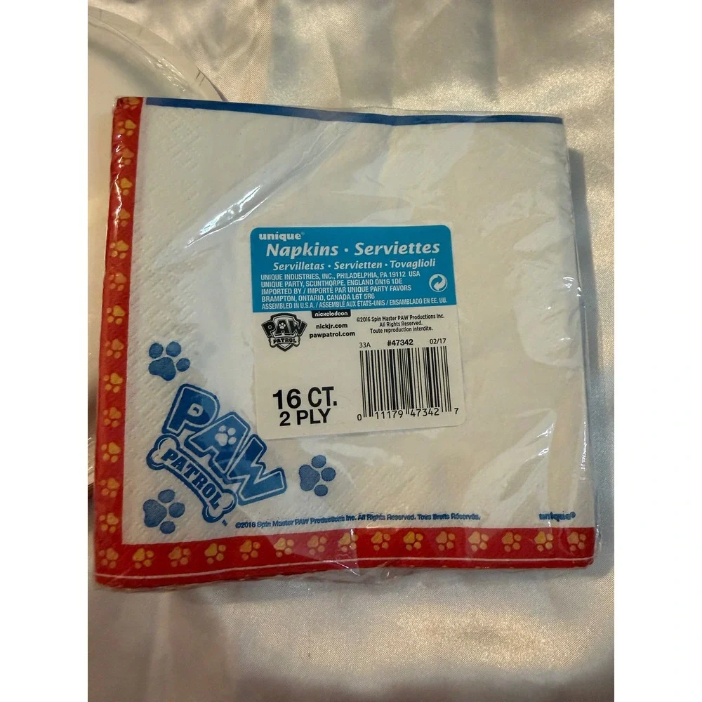 Paw Patrol Birthday Party Supplies Set Plates and Napkins 32 Pieces Total